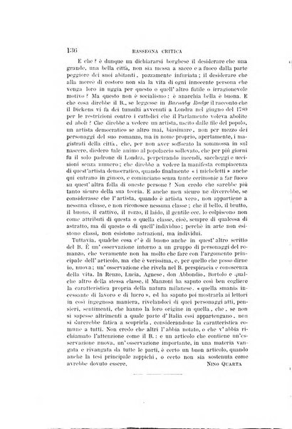 Rassegna critica della letteratura italiana