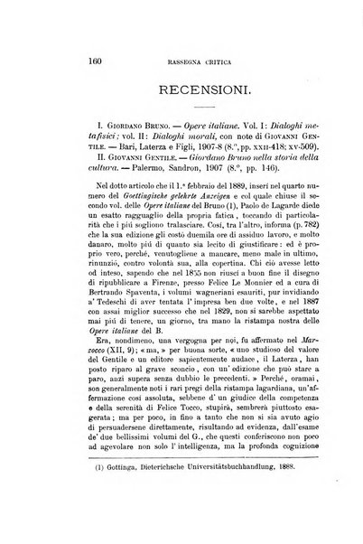 Rassegna critica della letteratura italiana