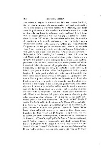 Rassegna critica della letteratura italiana