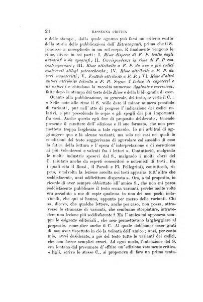 Rassegna critica della letteratura italiana