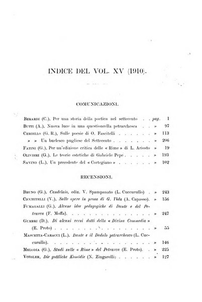 Rassegna critica della letteratura italiana