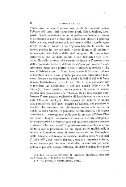 Rassegna critica della letteratura italiana