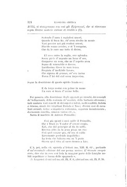 Rassegna critica della letteratura italiana