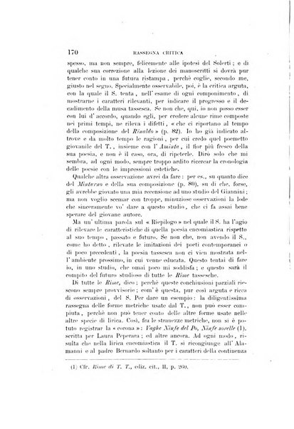 Rassegna critica della letteratura italiana