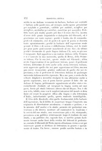 Rassegna critica della letteratura italiana