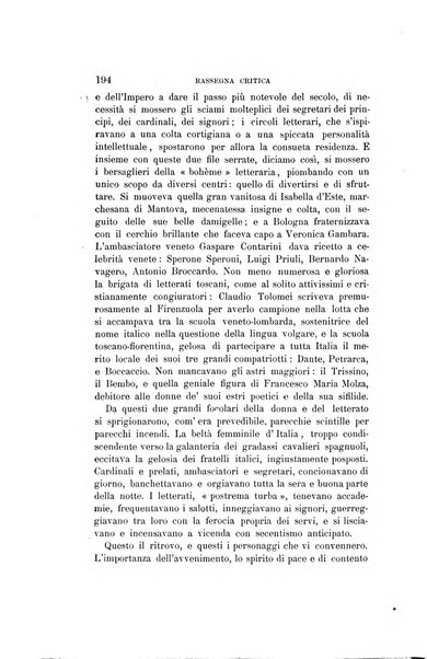 Rassegna critica della letteratura italiana