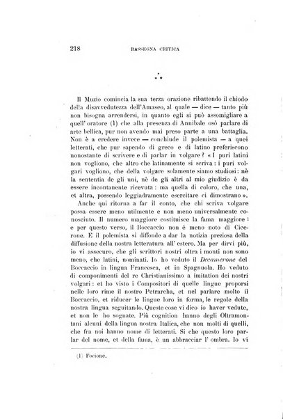 Rassegna critica della letteratura italiana