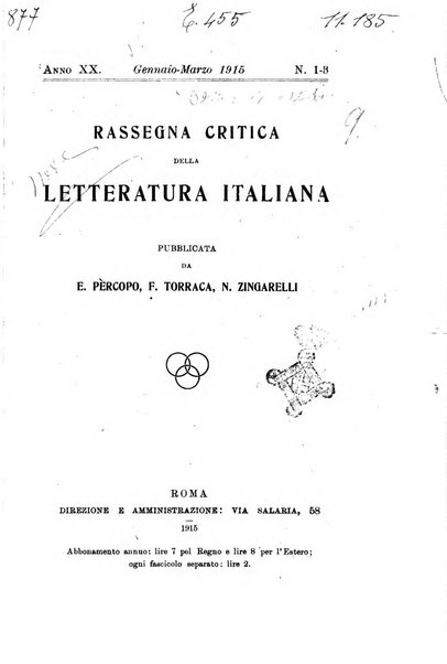 Rassegna critica della letteratura italiana