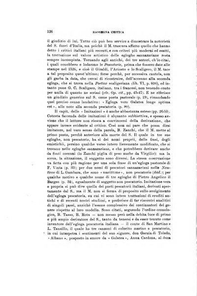 Rassegna critica della letteratura italiana