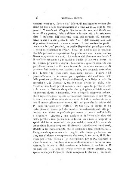 Rassegna critica della letteratura italiana