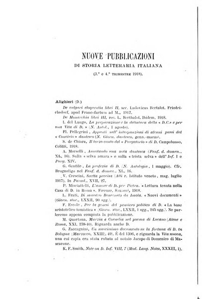 Rassegna critica della letteratura italiana