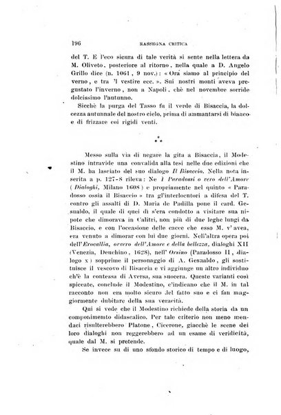 Rassegna critica della letteratura italiana