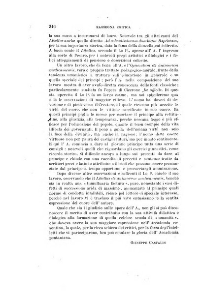 Rassegna critica della letteratura italiana