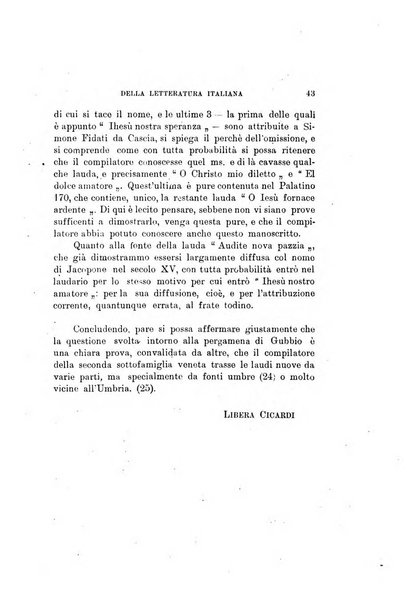 Rassegna critica della letteratura italiana