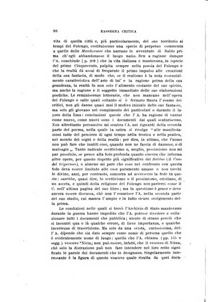 Rassegna critica della letteratura italiana