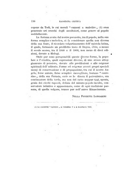 Rassegna critica della letteratura italiana