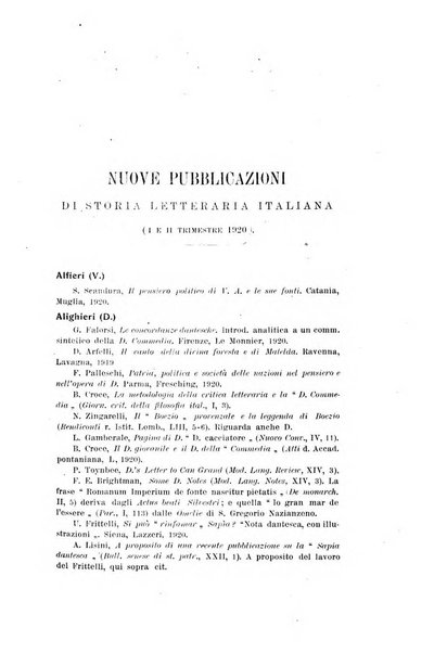 Rassegna critica della letteratura italiana