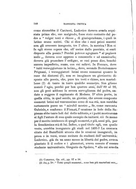 Rassegna critica della letteratura italiana