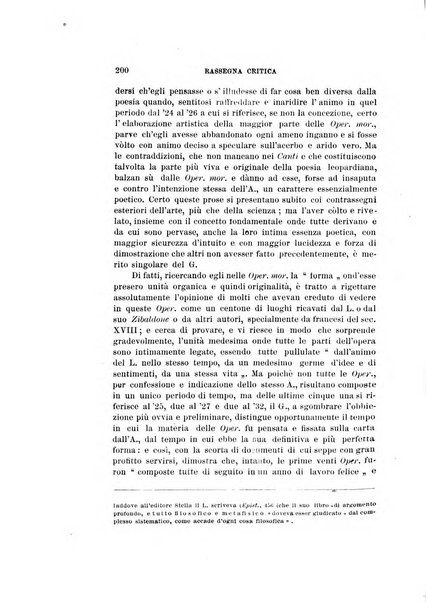 Rassegna critica della letteratura italiana