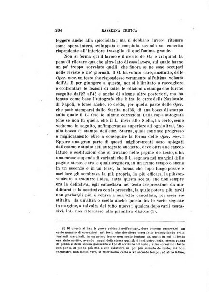 Rassegna critica della letteratura italiana