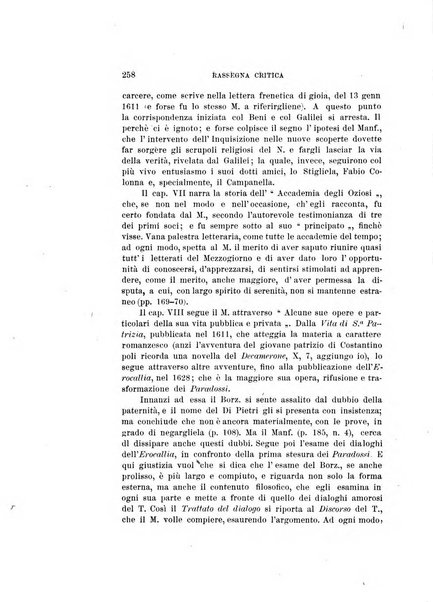 Rassegna critica della letteratura italiana