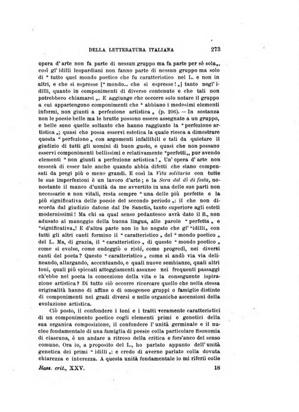 Rassegna critica della letteratura italiana