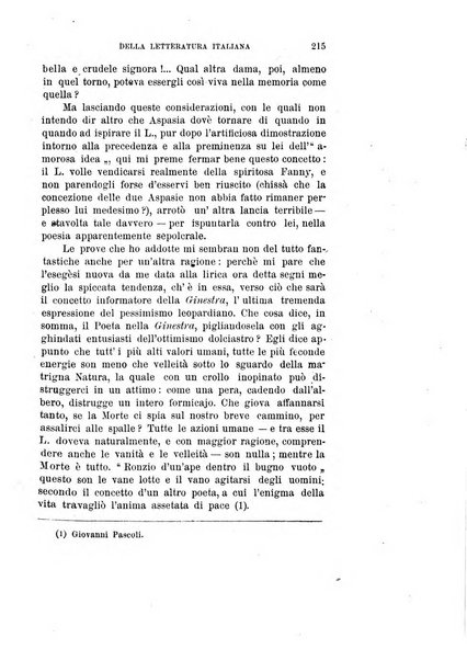 Rassegna critica della letteratura italiana