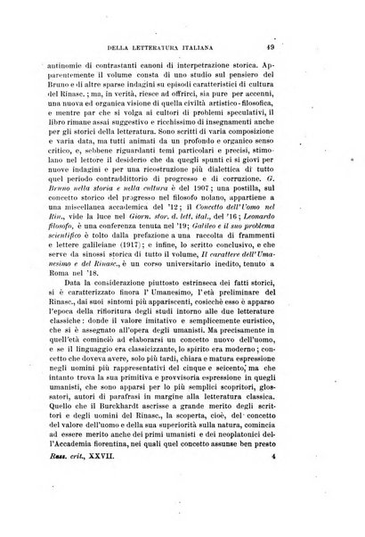 Rassegna critica della letteratura italiana