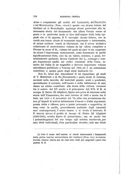 Rassegna critica della letteratura italiana