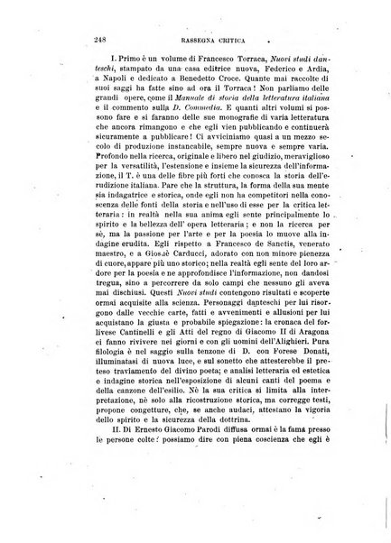 Rassegna critica della letteratura italiana