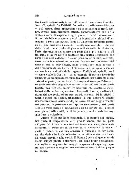 Rassegna critica della letteratura italiana