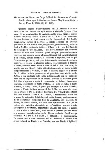 Rassegna critica della letteratura italiana