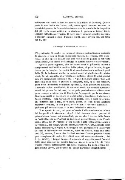 Rassegna critica della letteratura italiana