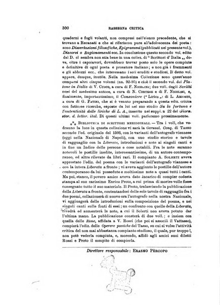 Rassegna critica della letteratura italiana