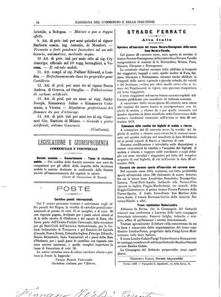 Rassegna del commercio e delle industrie pubblicazione ebdomadaria
