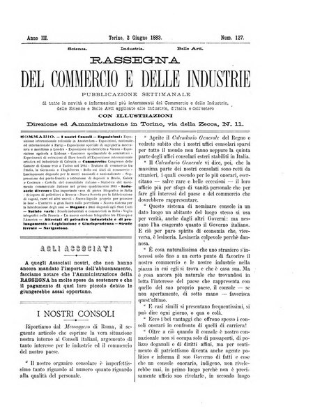 Rassegna del commercio e delle industrie pubblicazione ebdomadaria