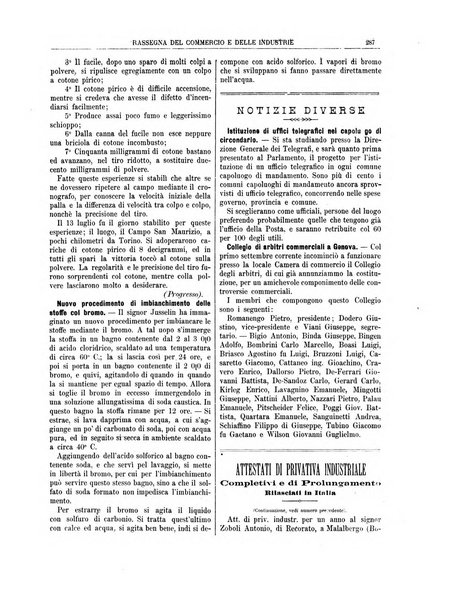 Rassegna del commercio e delle industrie pubblicazione ebdomadaria
