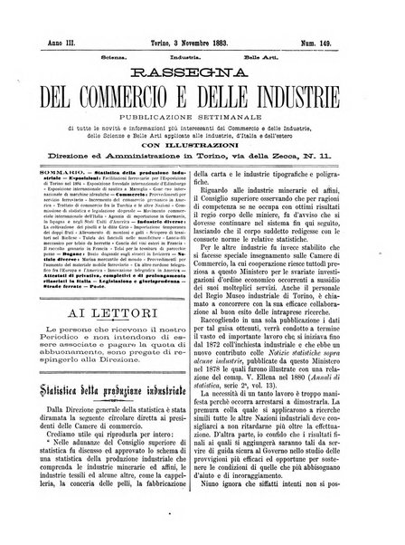 Rassegna del commercio e delle industrie pubblicazione ebdomadaria