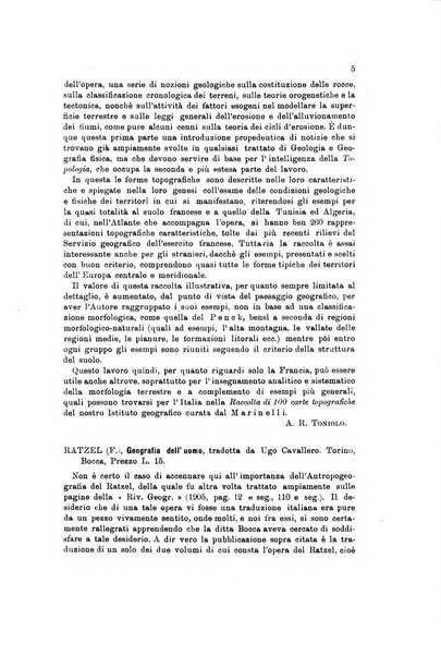 Rassegna della letteratura geografica pubblicata ogni bimestre come supplemento alla Rivista geografica italiana dal prof. Roberto Almagia