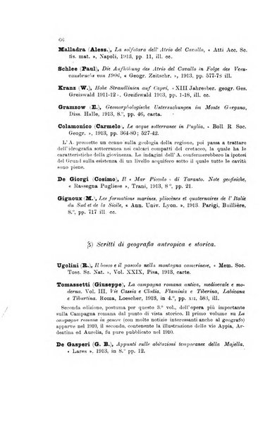 Rassegna della letteratura geografica pubblicata ogni bimestre come supplemento alla Rivista geografica italiana dal prof. Roberto Almagia