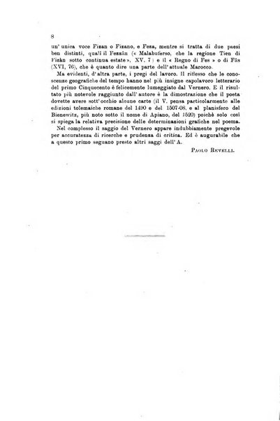 Rassegna della letteratura geografica pubblicata ogni bimestre come supplemento alla Rivista geografica italiana dal prof. Roberto Almagia