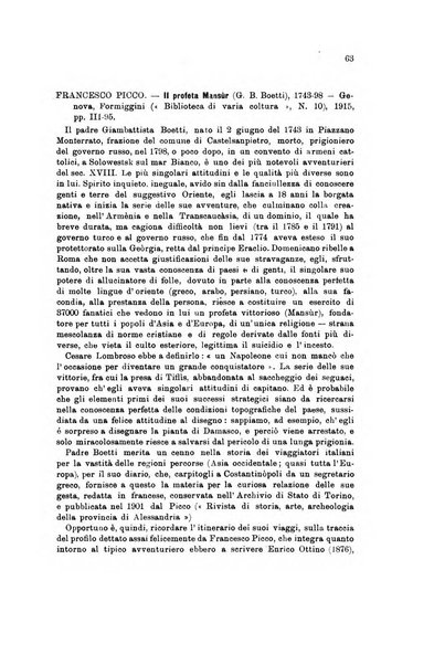 Rassegna della letteratura geografica pubblicata ogni bimestre come supplemento alla Rivista geografica italiana dal prof. Roberto Almagia