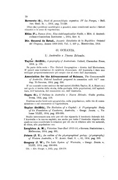 Rassegna della letteratura geografica pubblicata ogni bimestre come supplemento alla Rivista geografica italiana dal prof. Roberto Almagia