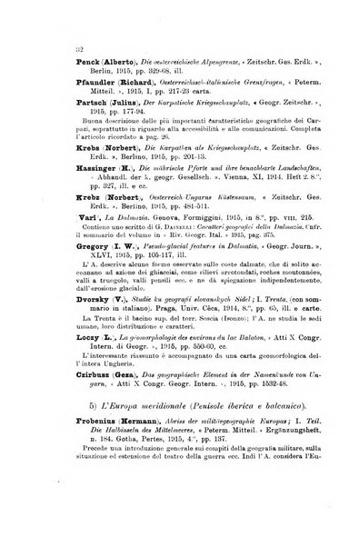 Rassegna della letteratura geografica pubblicata ogni bimestre come supplemento alla Rivista geografica italiana dal prof. Roberto Almagia