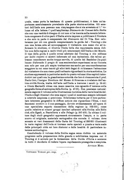 Rassegna della letteratura geografica pubblicata ogni bimestre come supplemento alla Rivista geografica italiana dal prof. Roberto Almagia