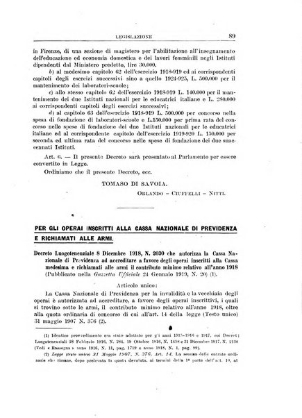 Rassegna della previdenza sociale assicurazioni e legislazione sociale, infortuni e igiene del lavoro