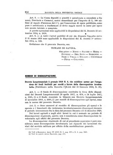 Rassegna della previdenza sociale assicurazioni e legislazione sociale, infortuni e igiene del lavoro