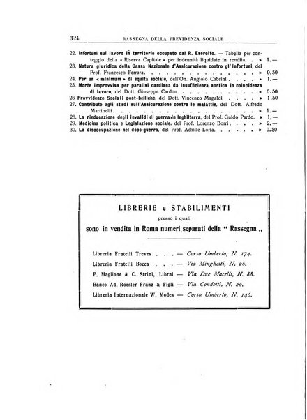 Rassegna della previdenza sociale assicurazioni e legislazione sociale, infortuni e igiene del lavoro