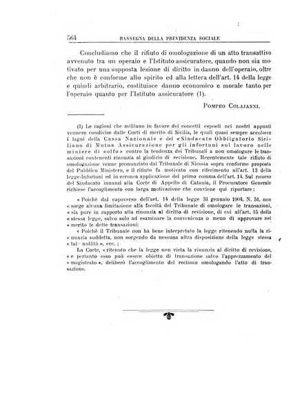 Rassegna della previdenza sociale assicurazioni e legislazione sociale, infortuni e igiene del lavoro