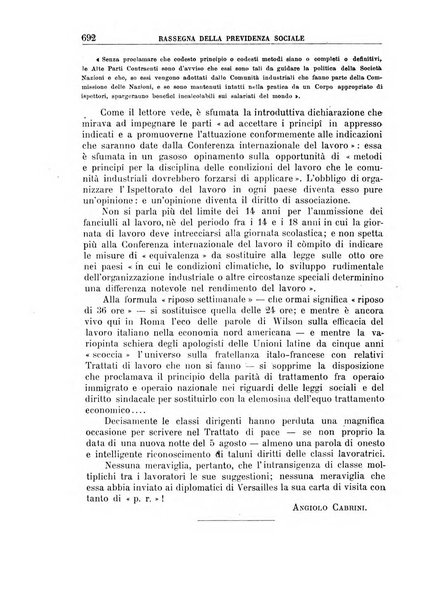 Rassegna della previdenza sociale assicurazioni e legislazione sociale, infortuni e igiene del lavoro